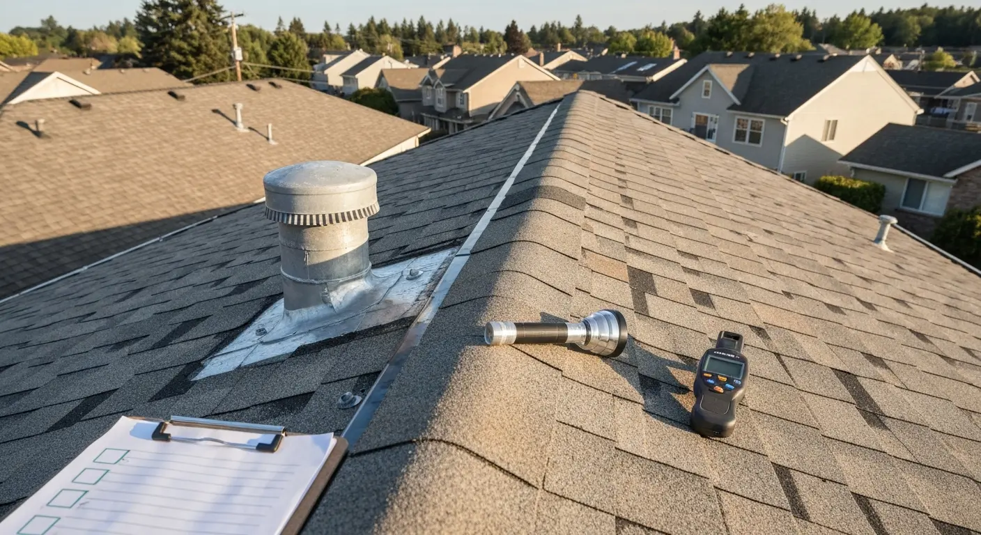 Roof maintenance inspection