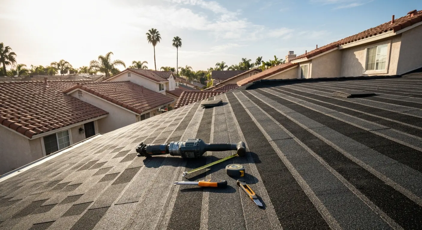 Residential roof replacement in Anaheim