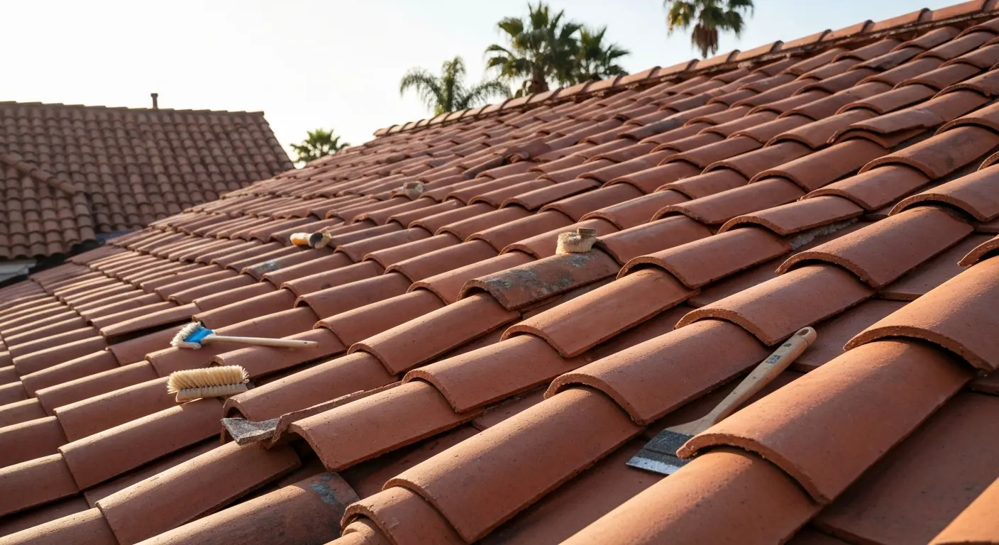 Tile roof restoration Long Beach
