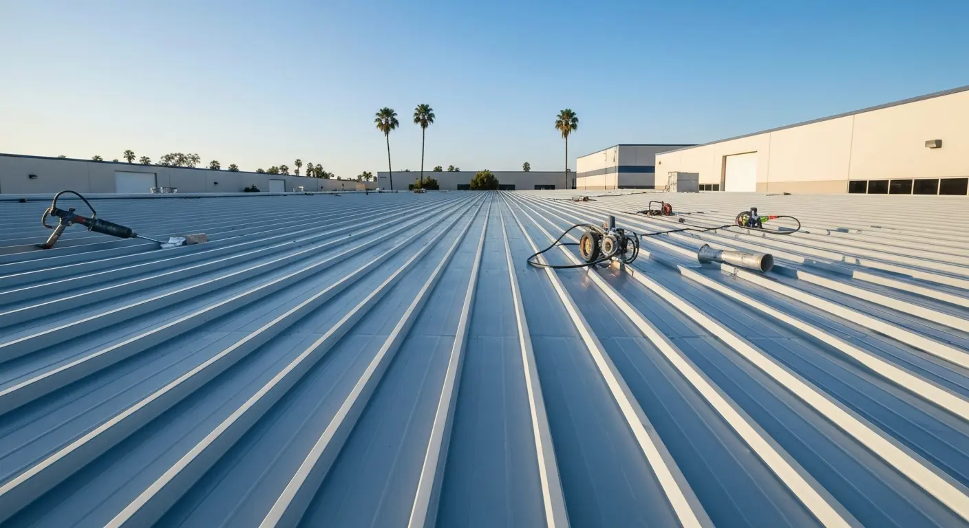 Commercial roof replacement project