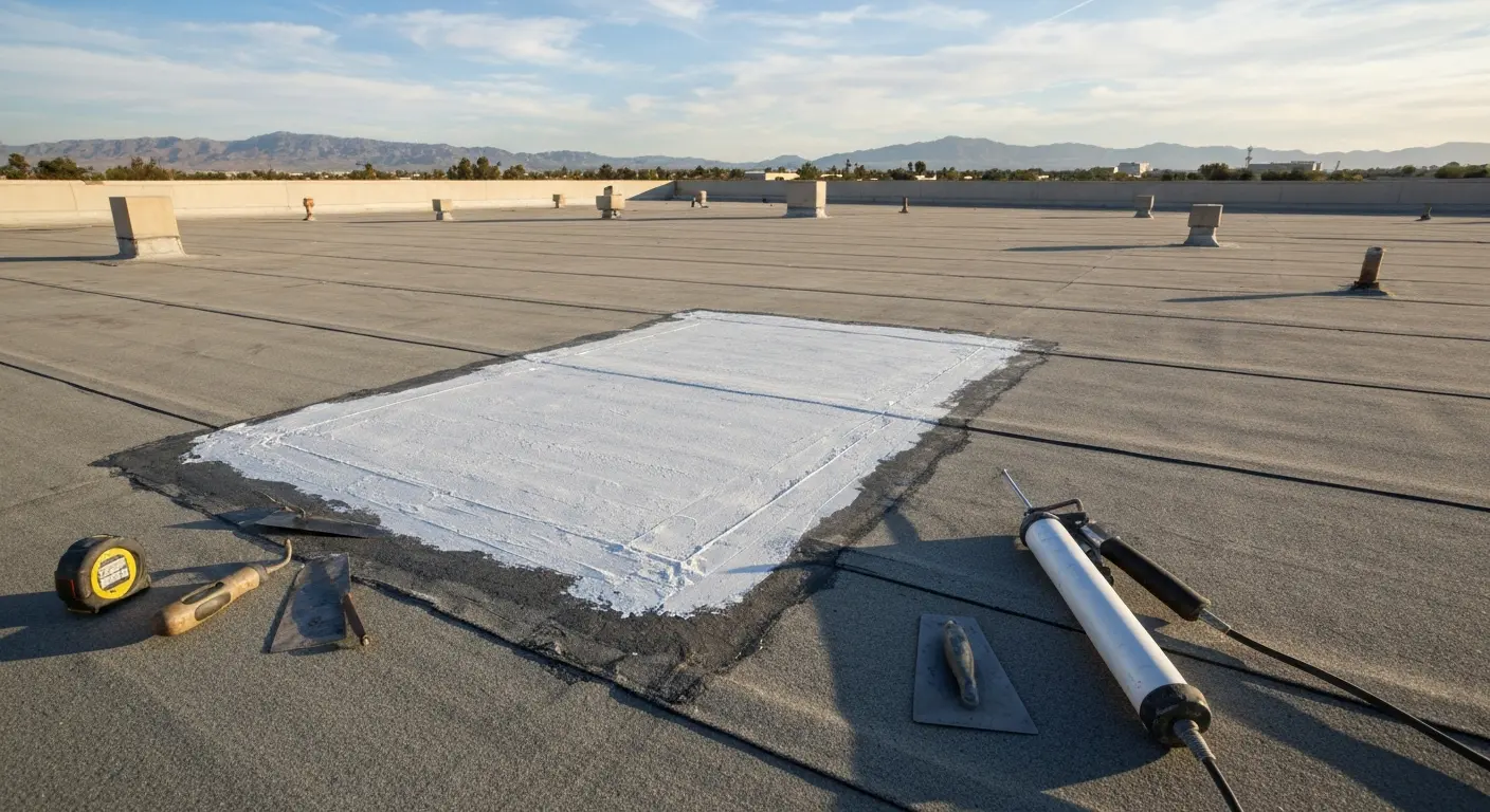 Commercial flat roof leak repair