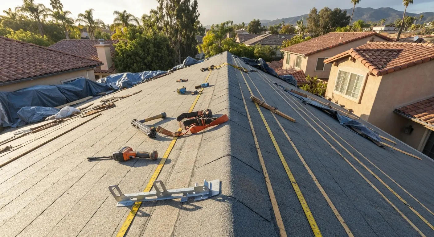 Emergency roof repair after storm damage