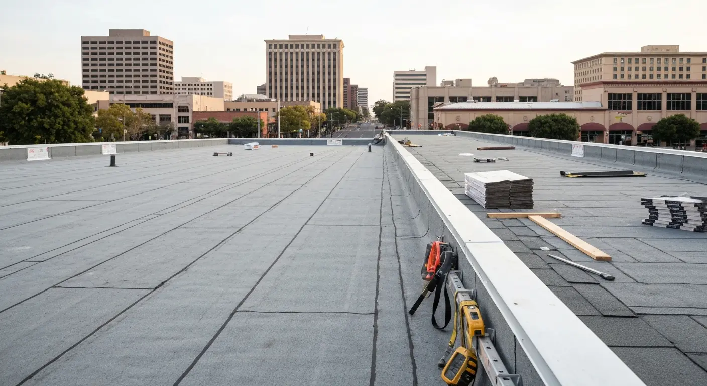 Commercial roofing project