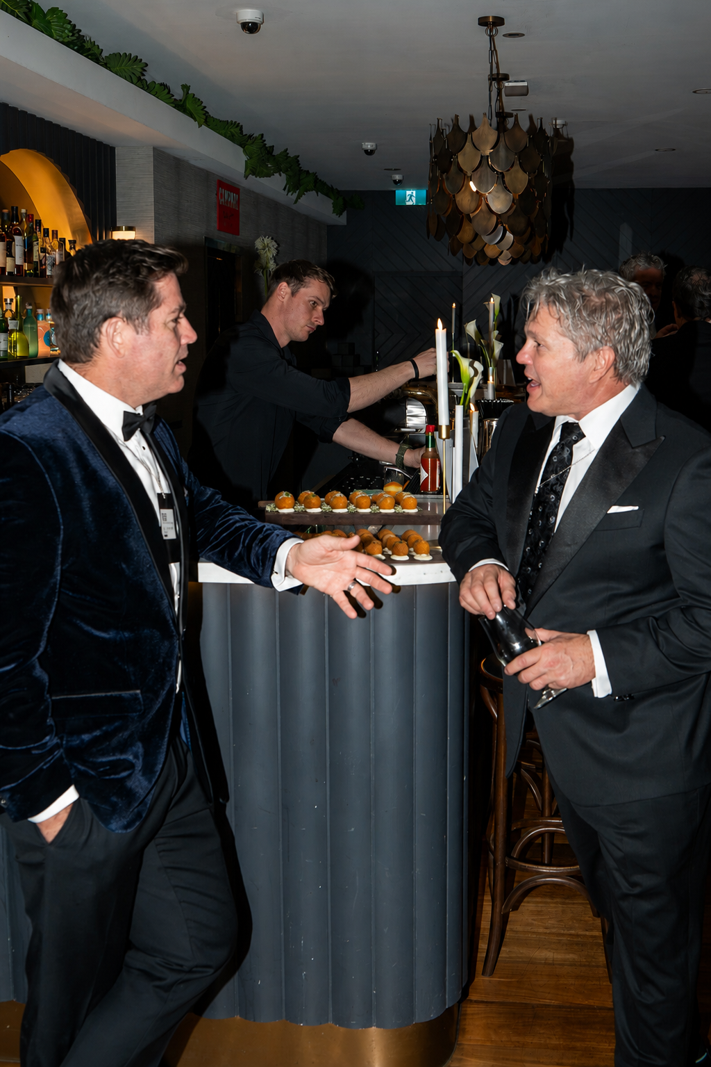 Black tie evening setting