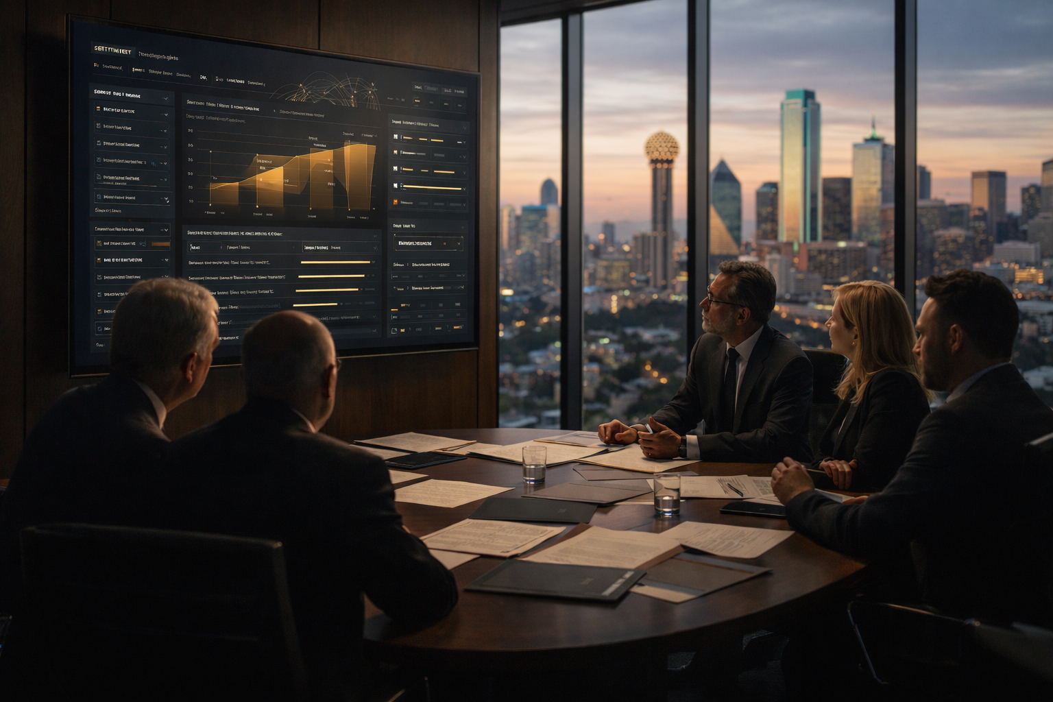 EzCase visual showing a premium legal strategy setting with settlement intelligence on screen