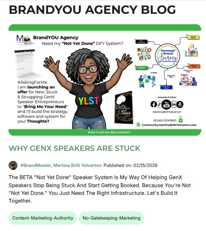 Get your Done For You Speaker System today (only 3 slots per wee)