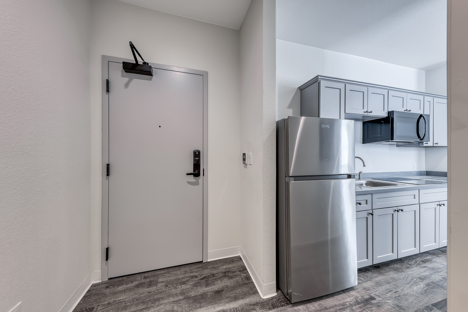 Unit entry and kitchen