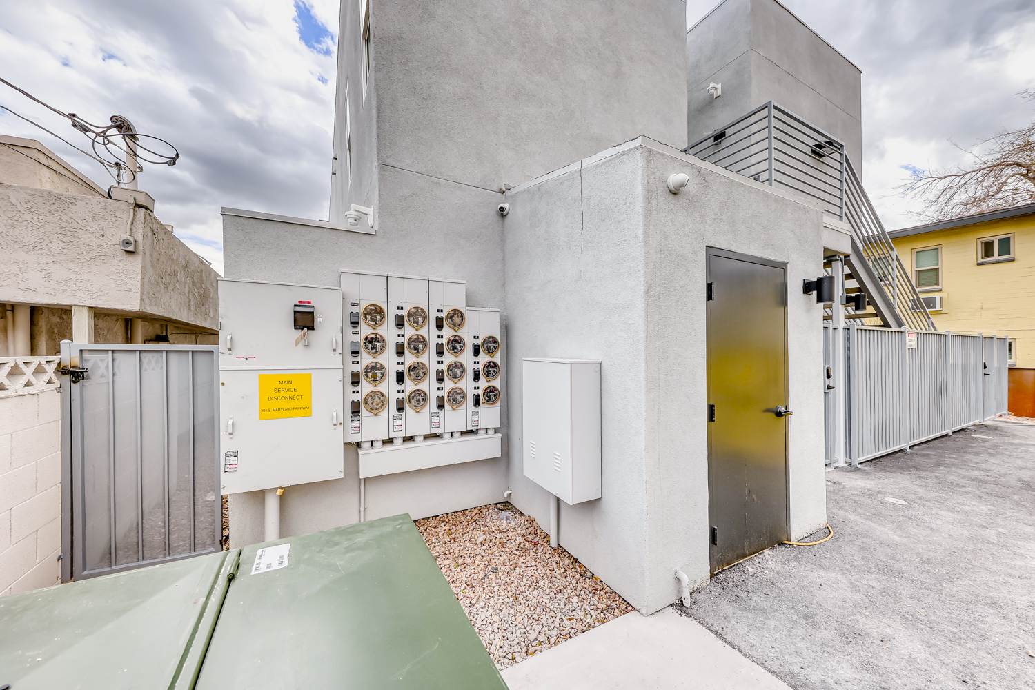 Mailboxes and utility area