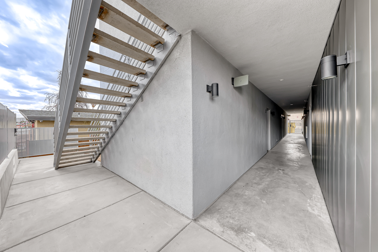 Breezeway under the stairs