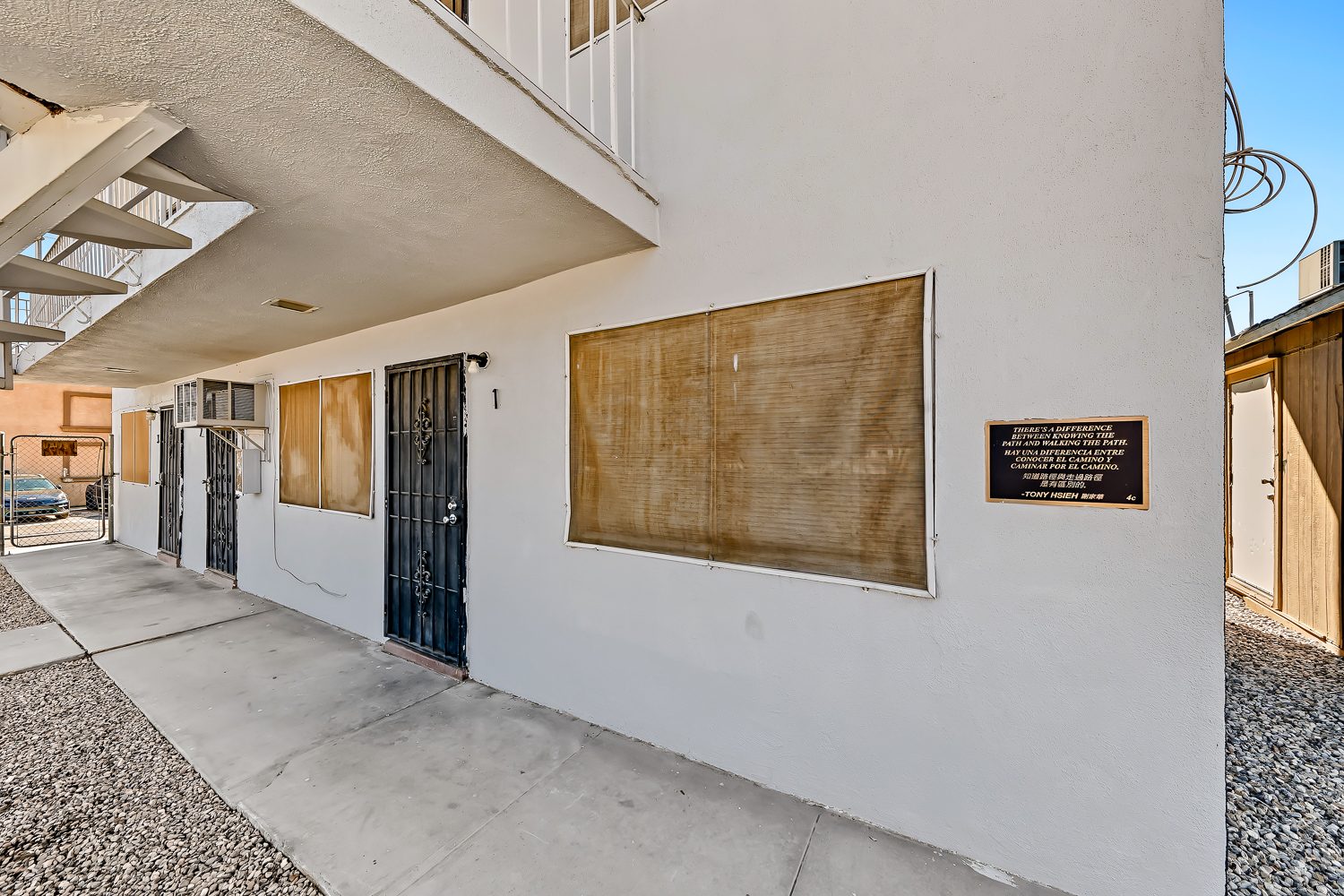 Courtyard and exterior stair, 205 South 10th Street