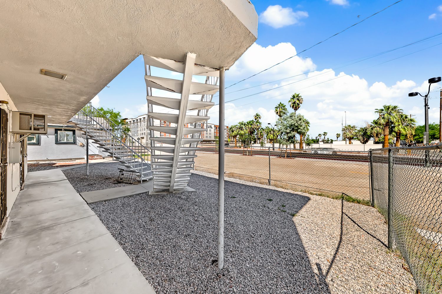 Courtyard and exterior stair, 205 South 10th Street