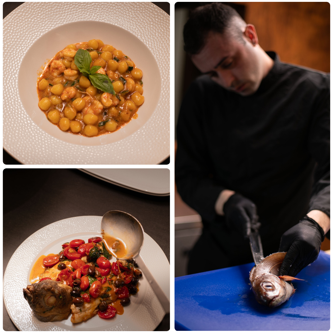Selezione di crudi di mare da Necton – ostriche, carpaccio, ricci
