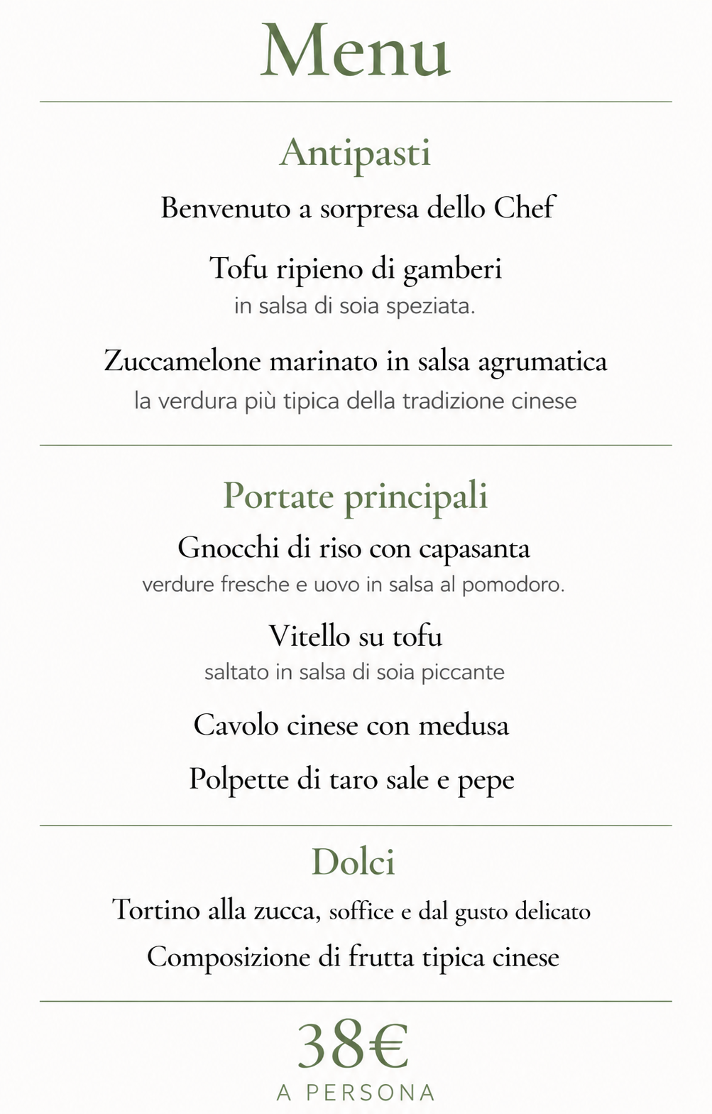 Menu Degustazione