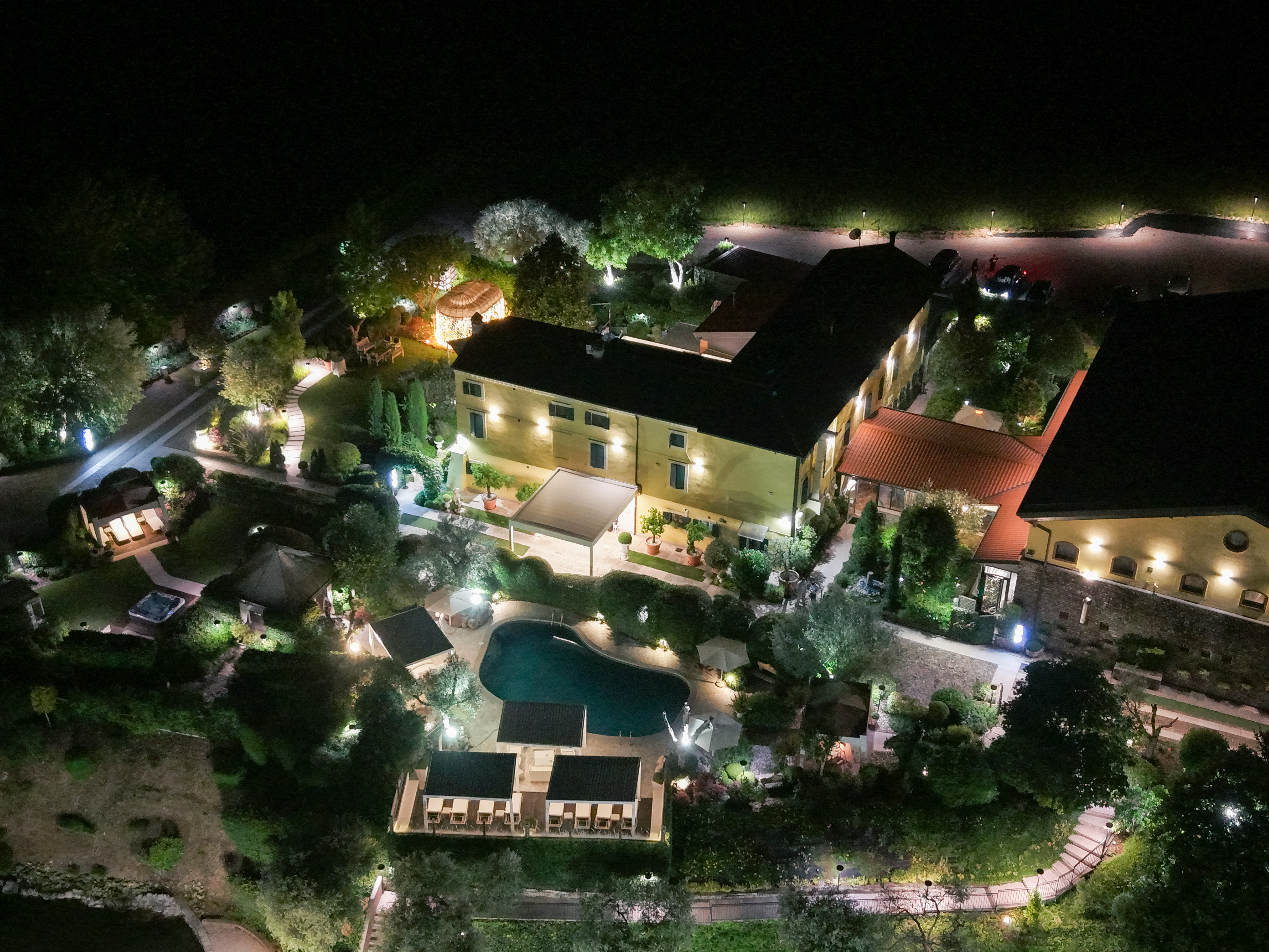 Casino di Caccia illuminato sotto le stelle