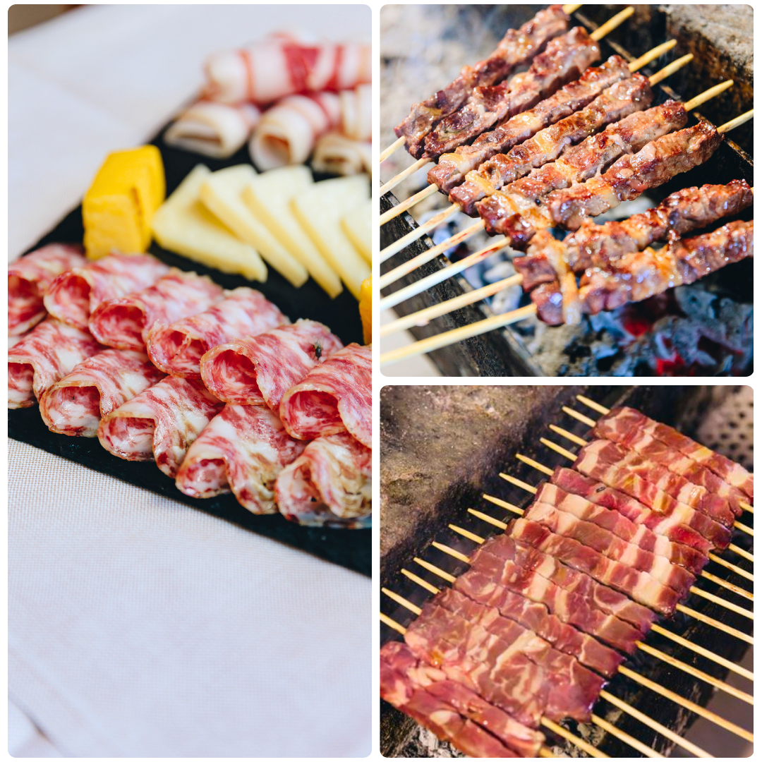 Arrosticini sulla brace e selezione di vini di Dal Pastor