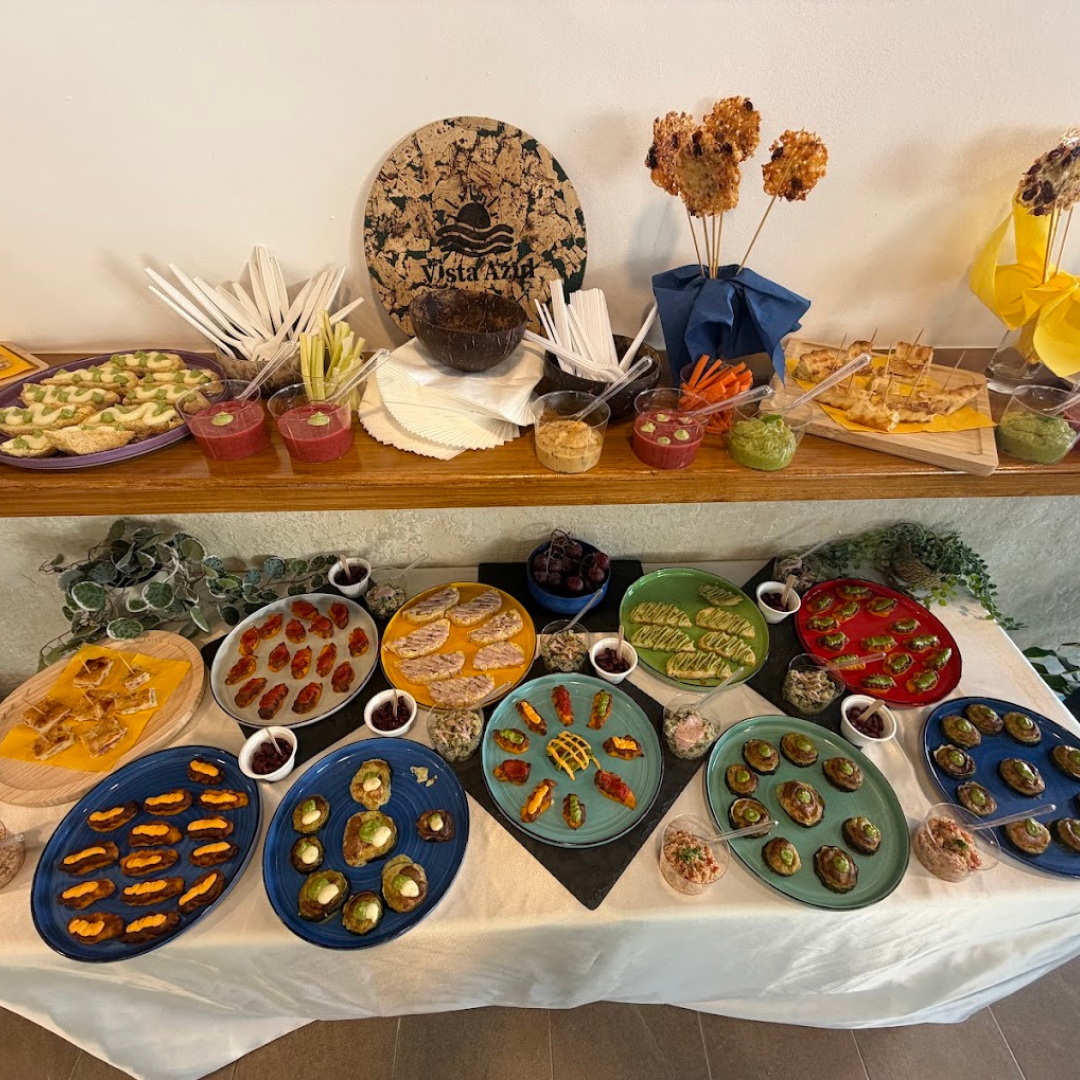 I Love Vinilo aperitif buffet at Vista Azul