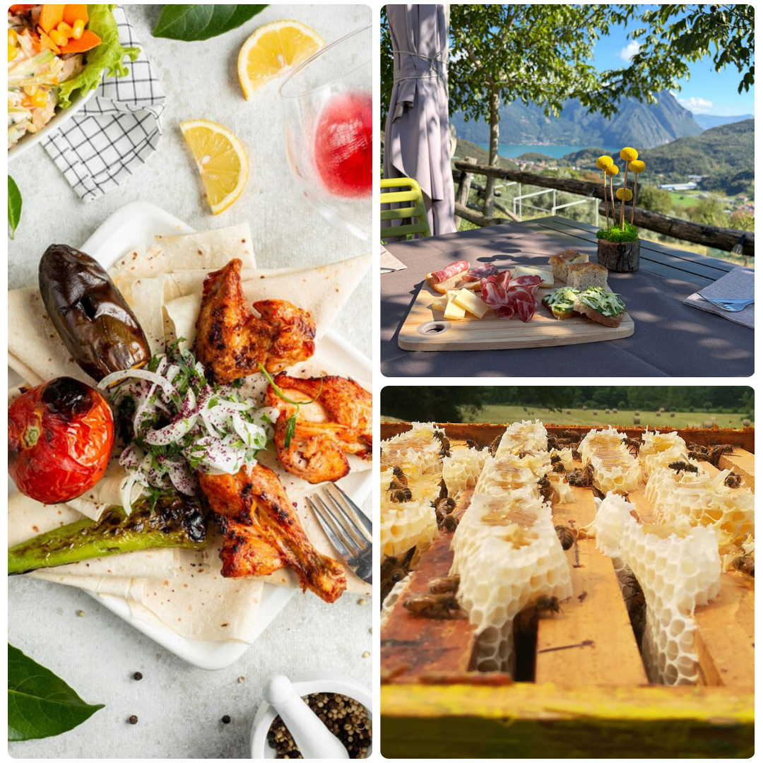 Cucina di territorio, tavola panoramica e produzione di miele