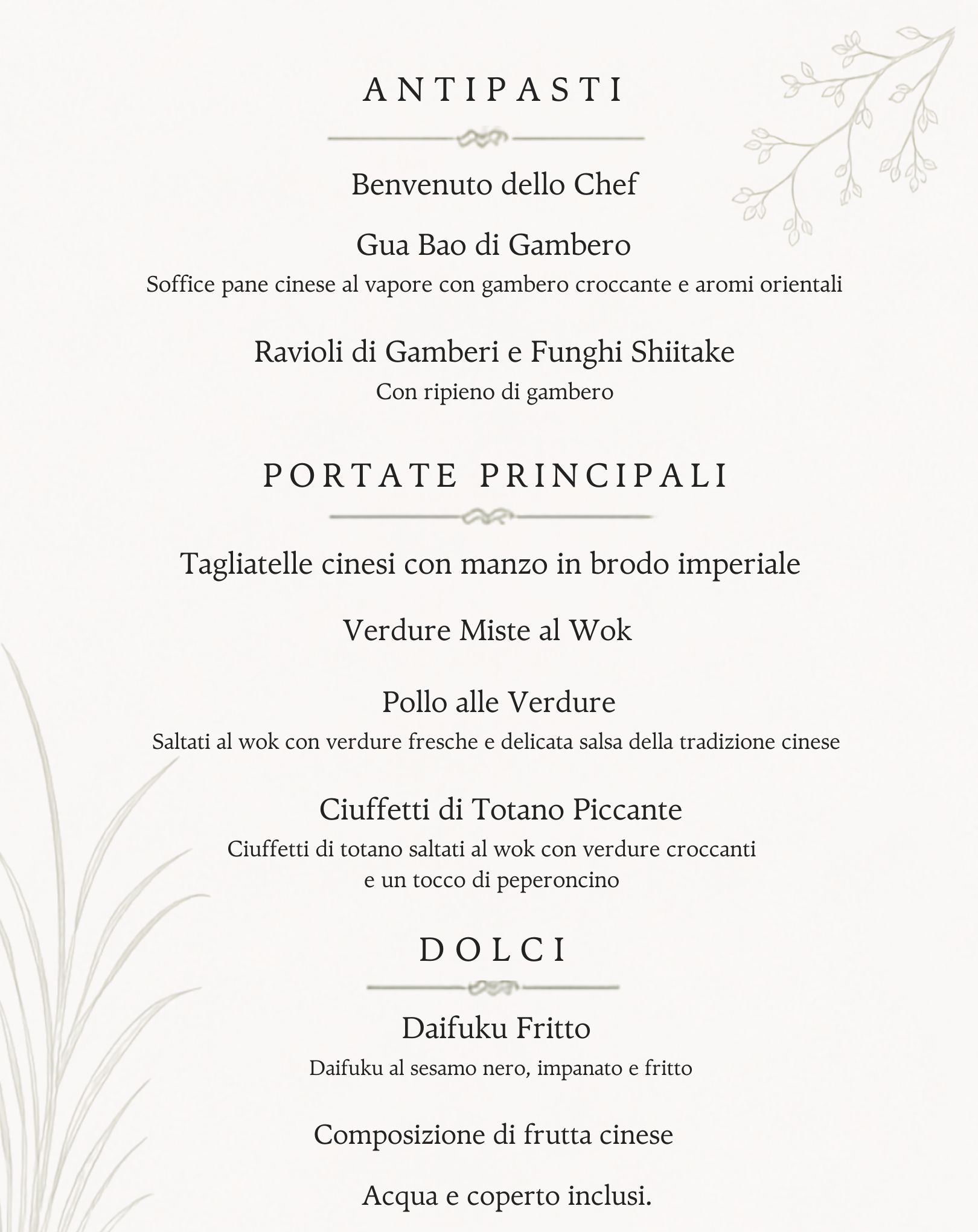 Menu Degustazione