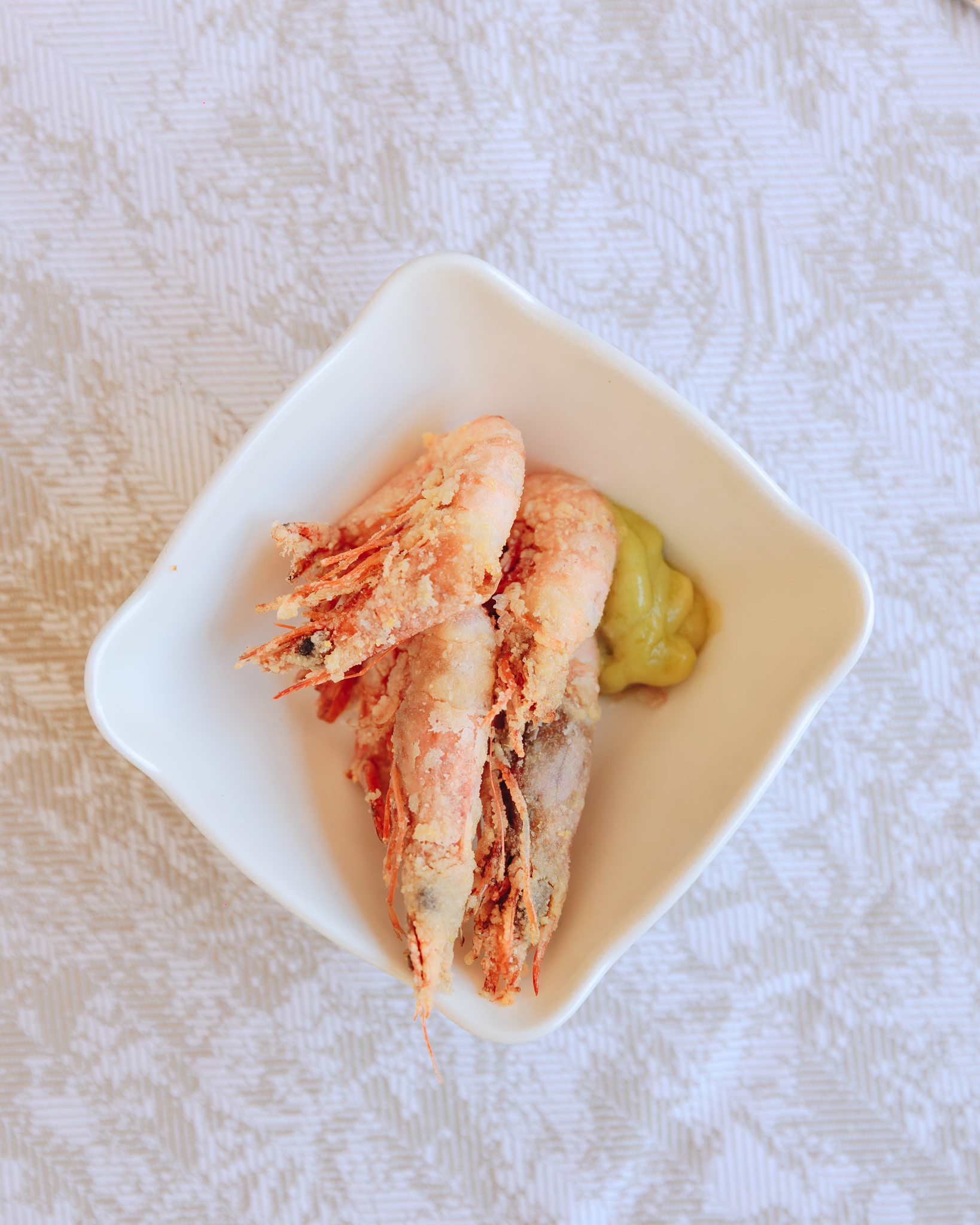Piatto di gamberi della cucina di Antico Borgo