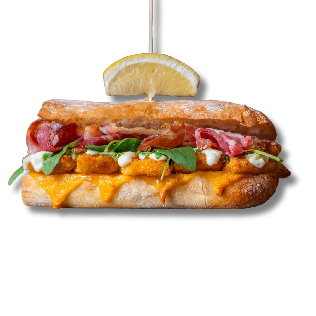 Panino Bruno Sacchi con cotoletta e pancetta croccante