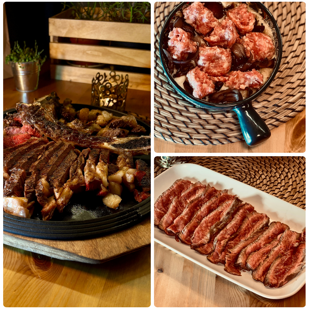Tagli di carne preparati e serviti da Vista Falò