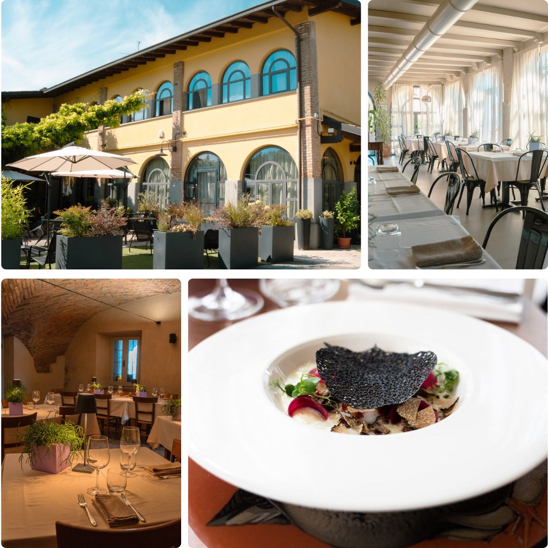 Gli ambienti, l’esterno e la cucina del Ristorante Il Glicine