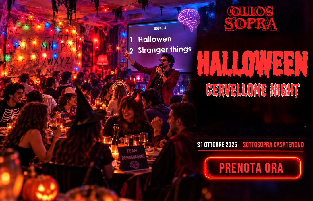 Locandina Halloween Cervellone Night del 31 ottobre 2026 al Sottosopra