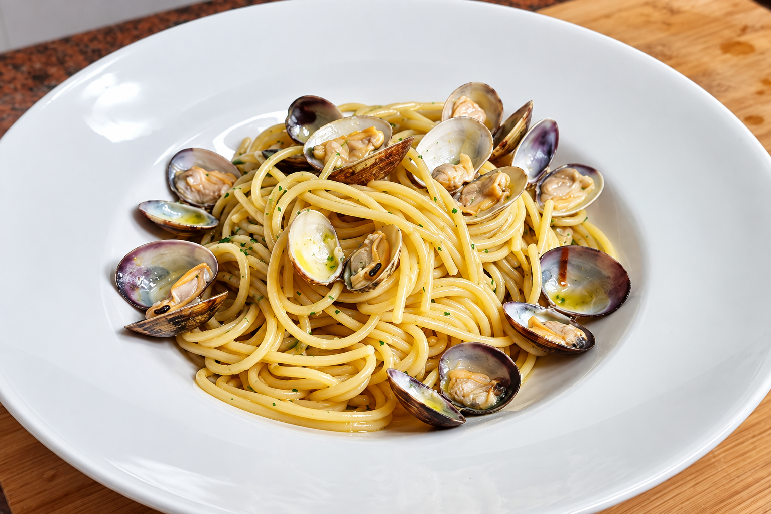 Spaghetti alle Vongole Veraci del ristorante La Polena