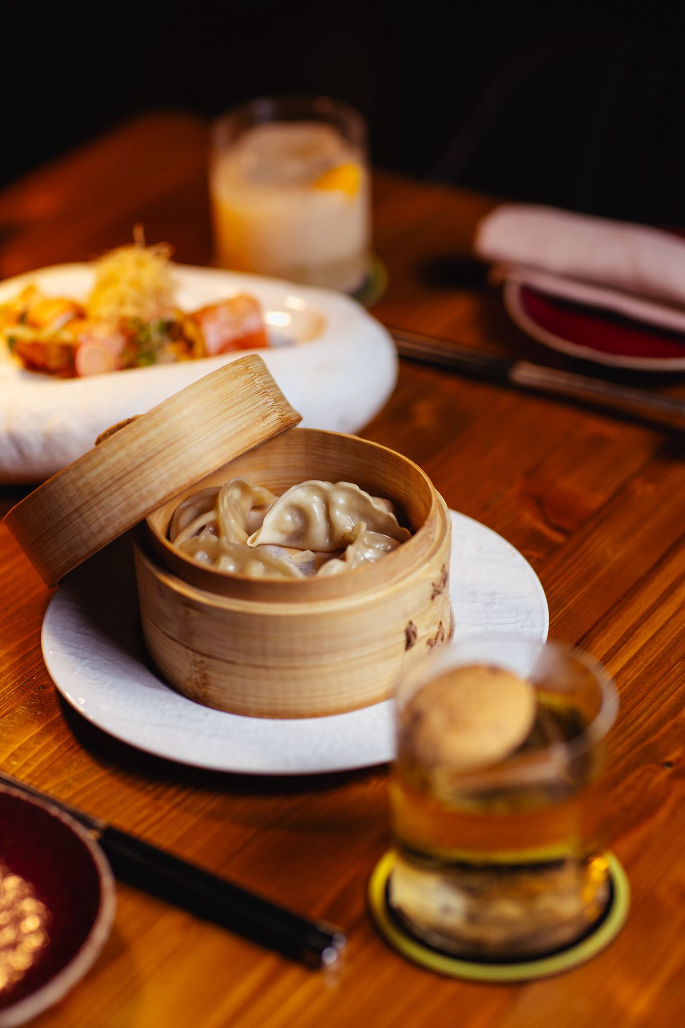 Dim sum fusion serviti al tavolo