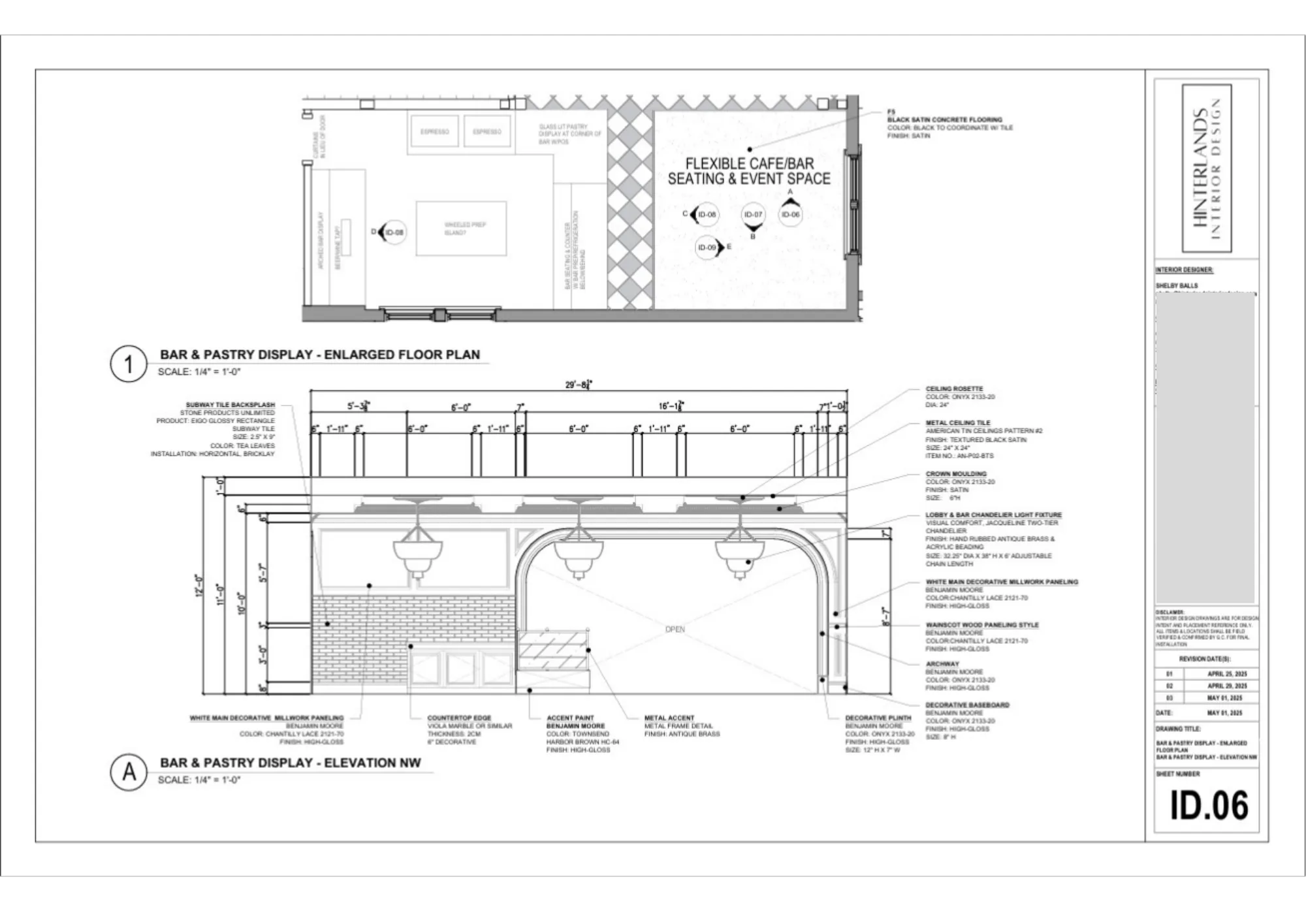 Floor plan and elevation technical documentation