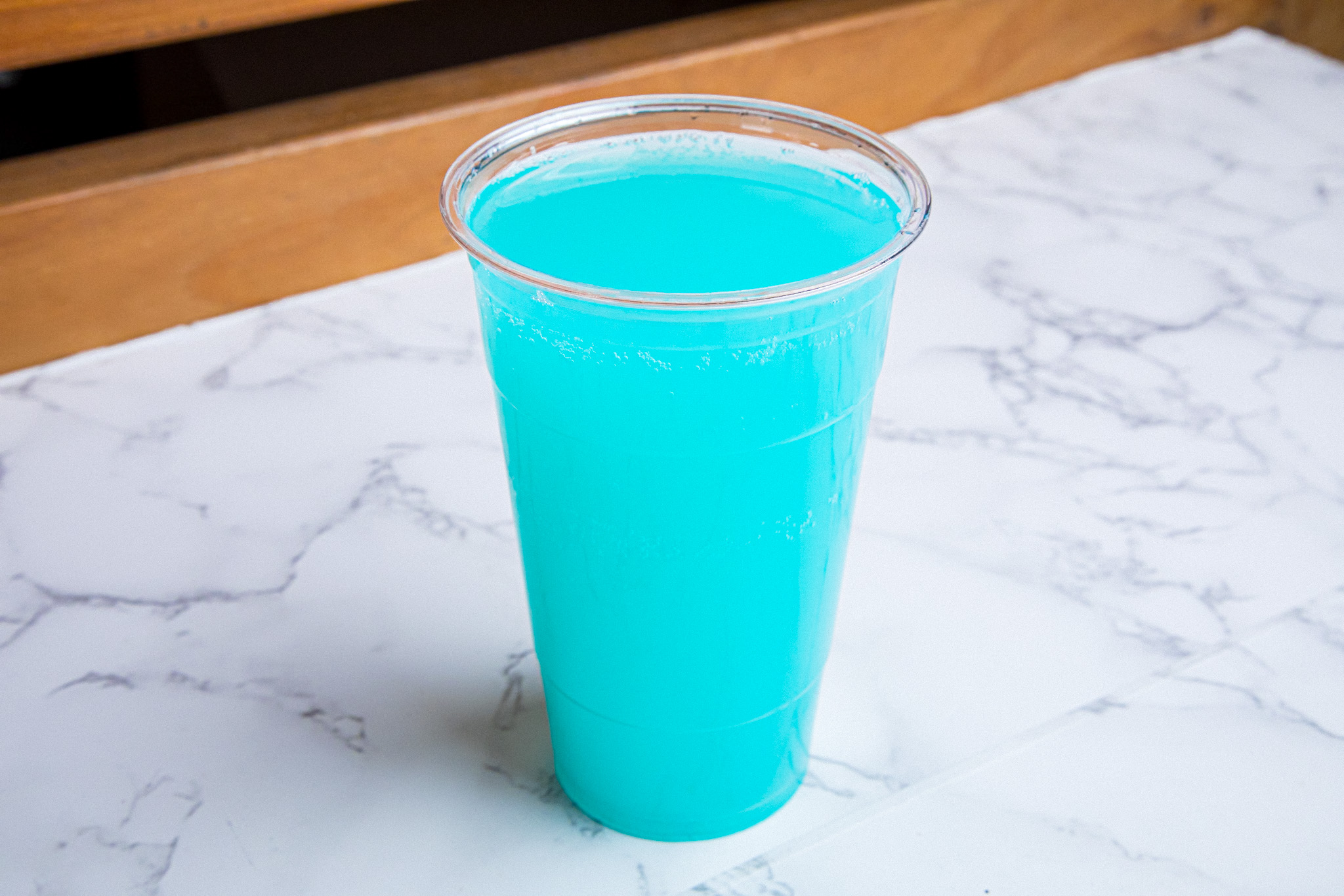 Taco Mell refreshing blue Kool-Aid drink