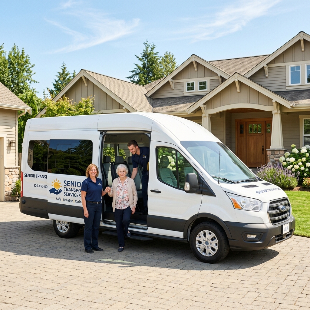 ACLF Transportation caregiver assisting resident
