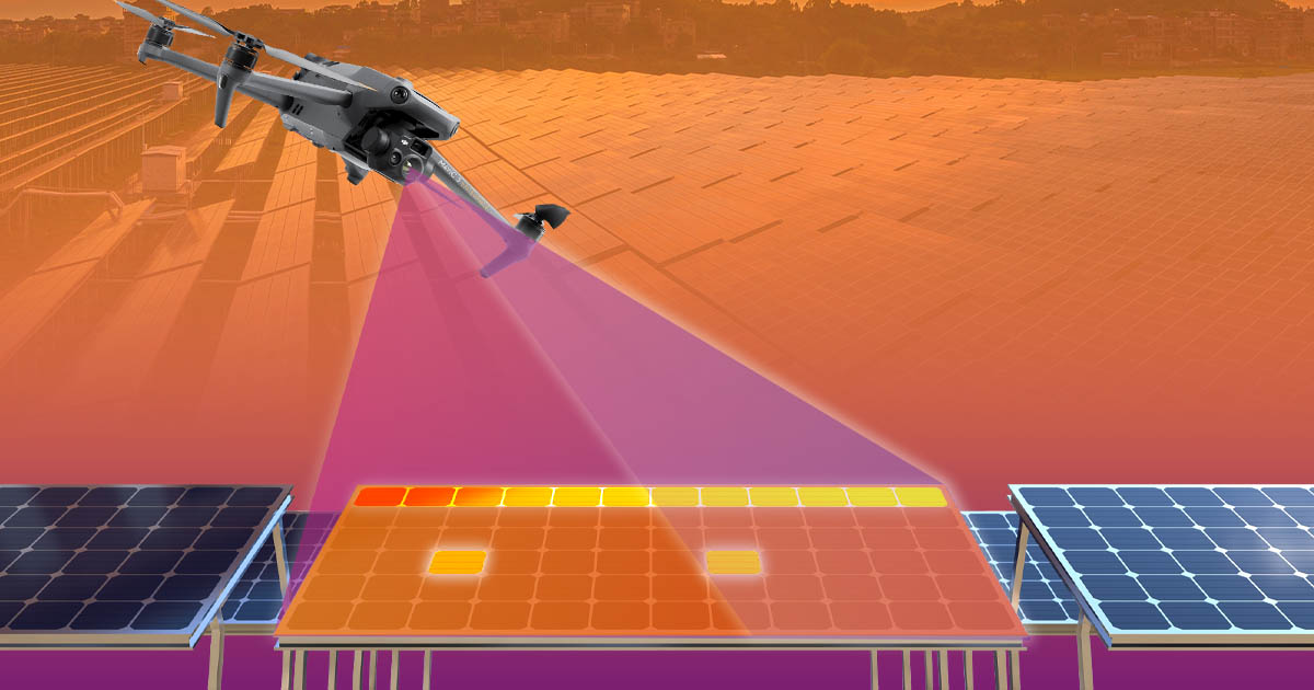 Thermal scan showing overheating cells