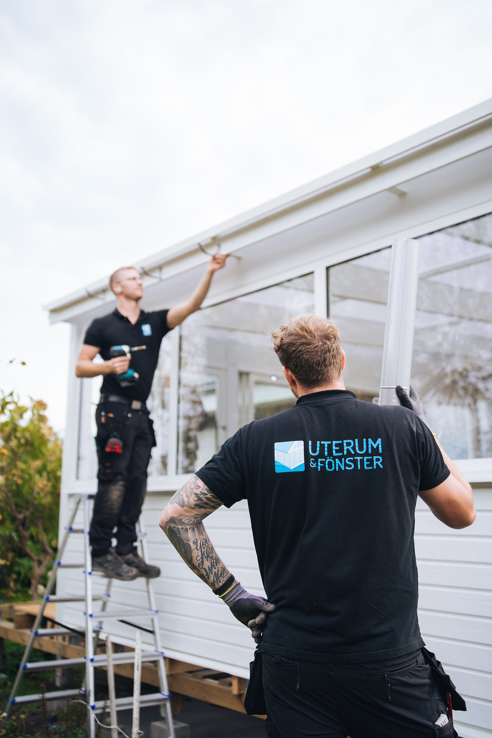Montörer från Uterum & Fönster i arbete