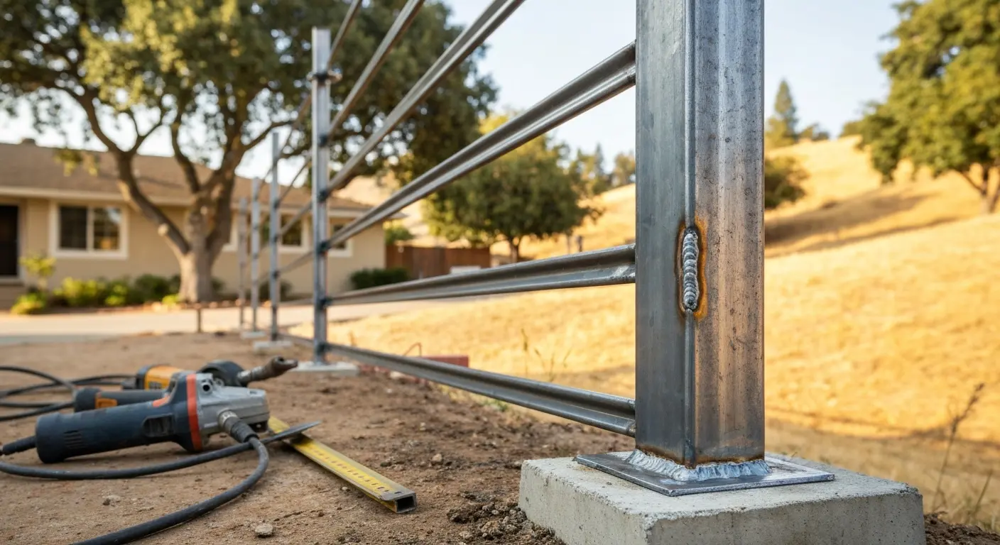 Metal fence post repair