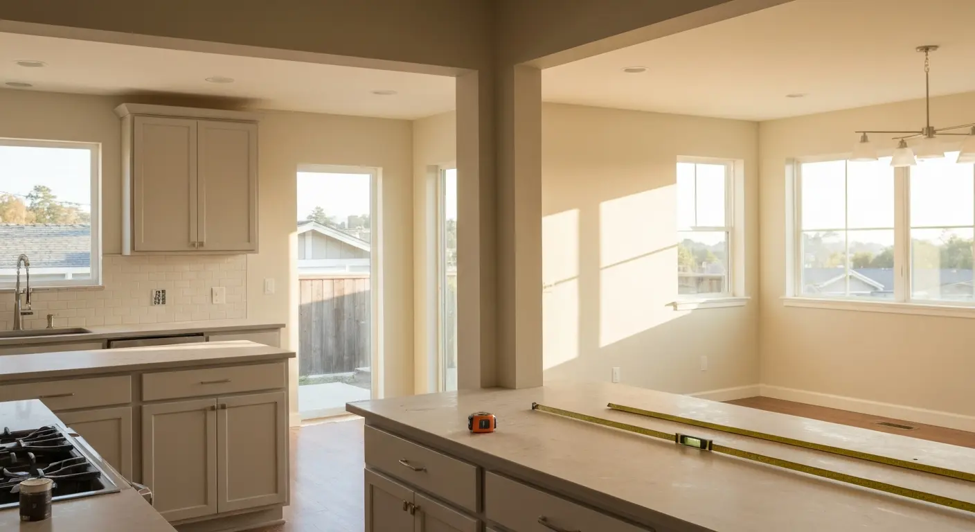 Room addition and floor plan remodel