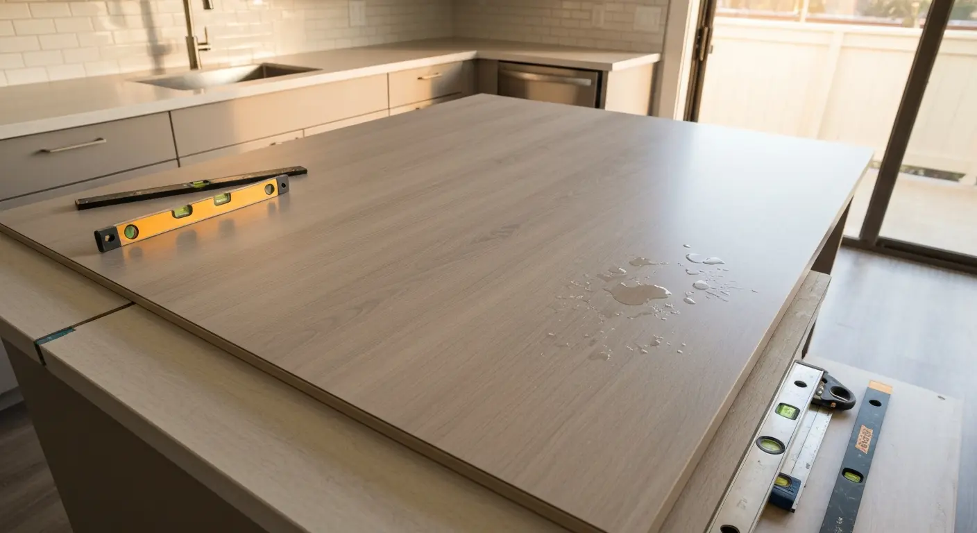 Laminate countertop installation