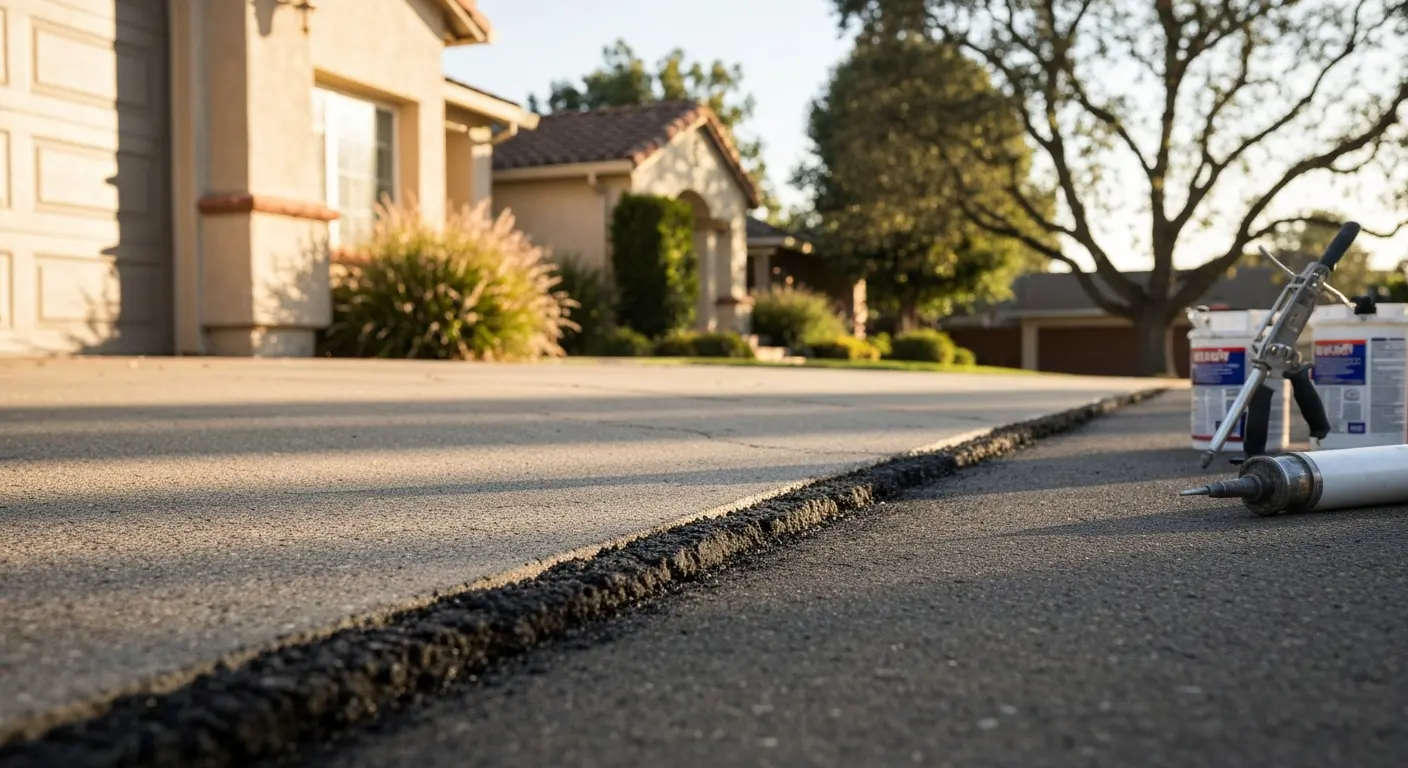 Driveway crack repair