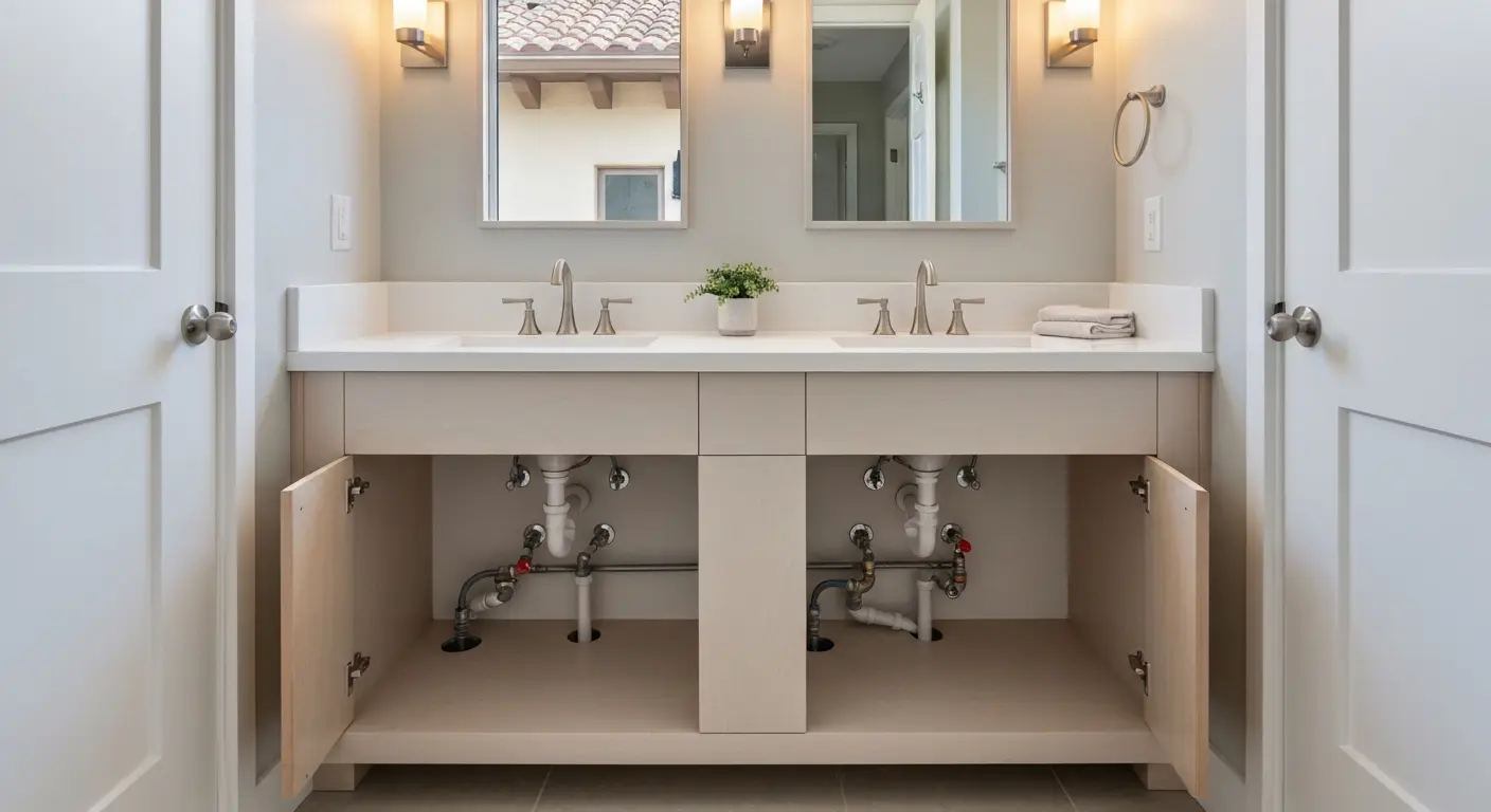 Double bathroom vanity