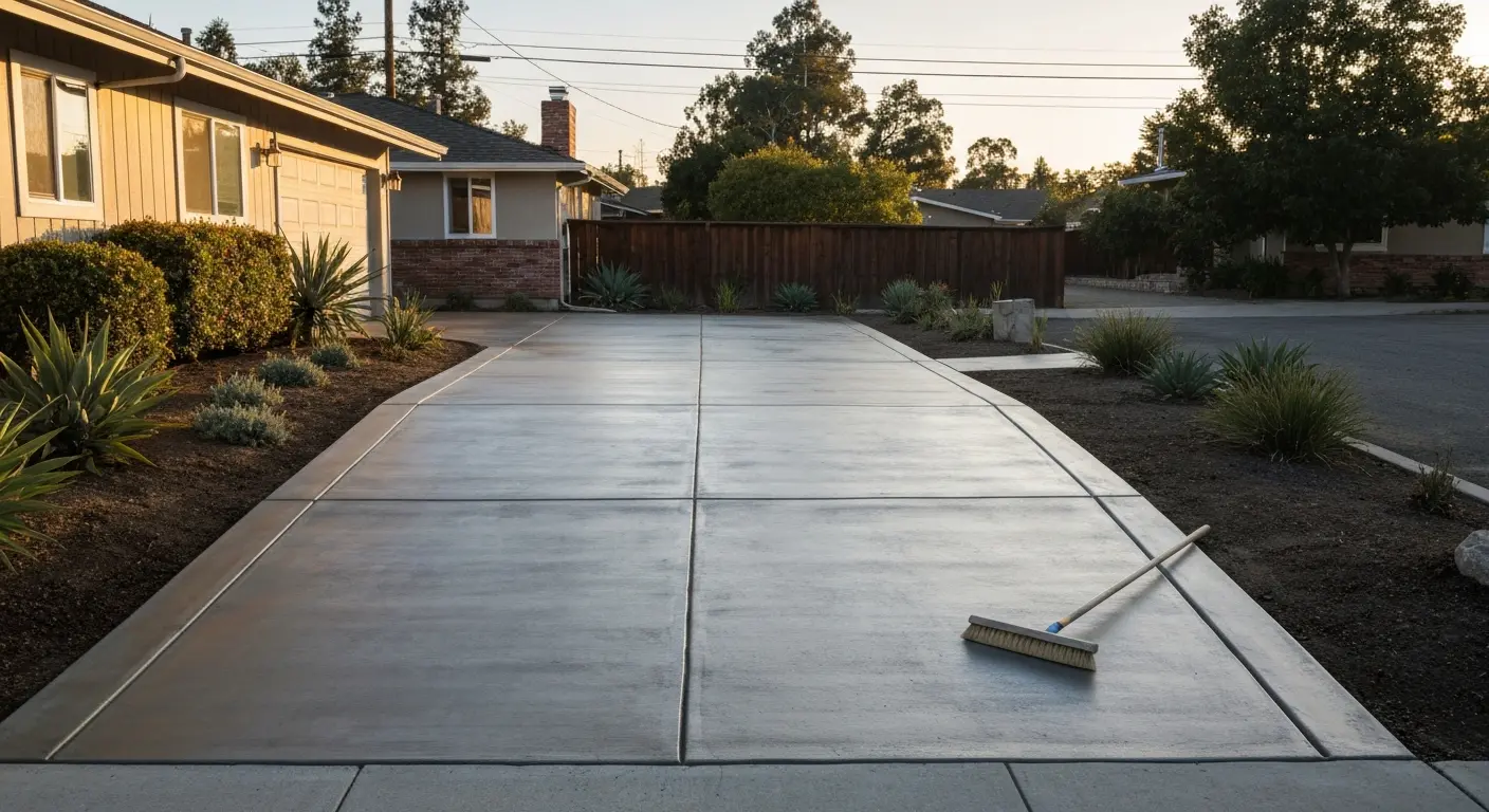 Concrete driveway