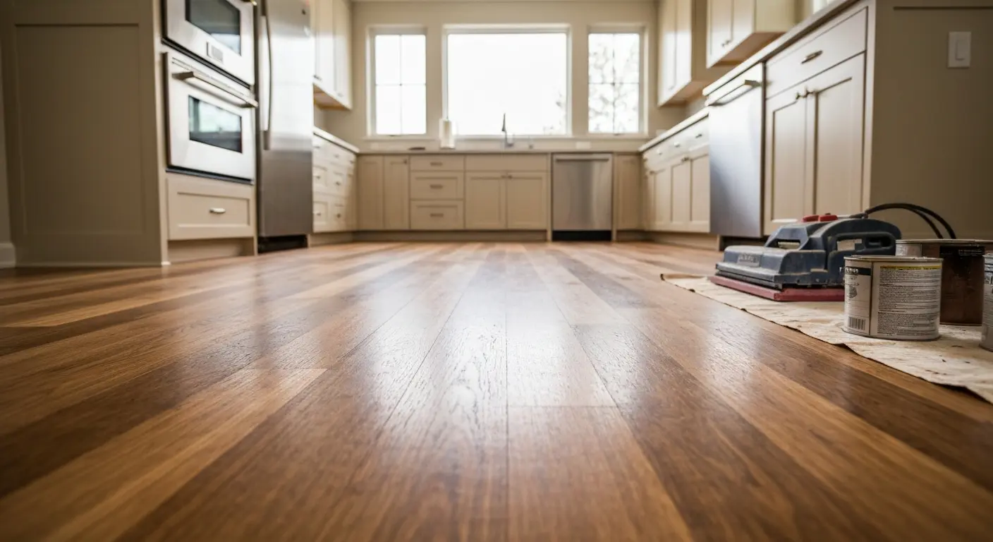 Kitchen hardwood flooring installation