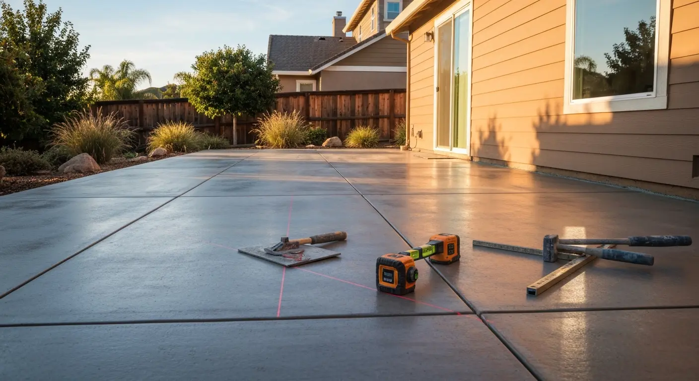 Patio leveling work