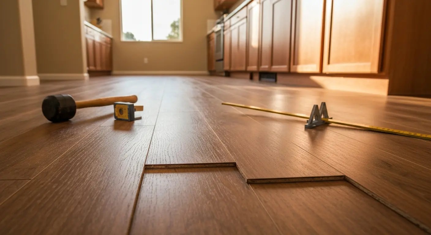 Kitchen laminate flooring installation
