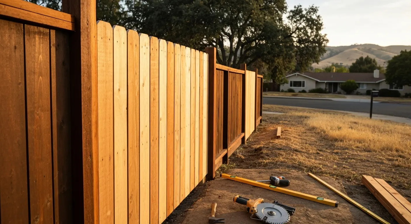 Wood fence repair project