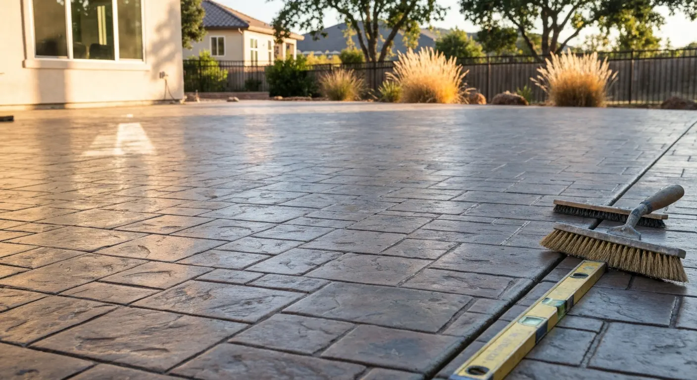 Concrete patio installation