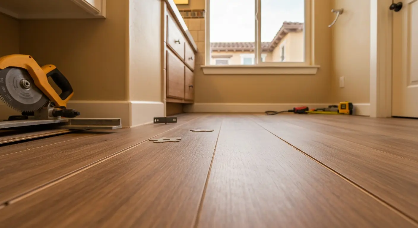 Bathroom laminate flooring installation