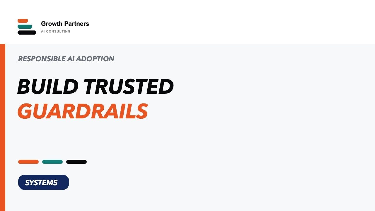 Growth Partners AI Consulting video cover reading Build Trusted Guardrails