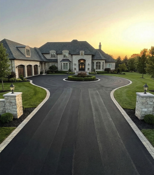 After — freshly paved asphalt by Legacy Paving Co.