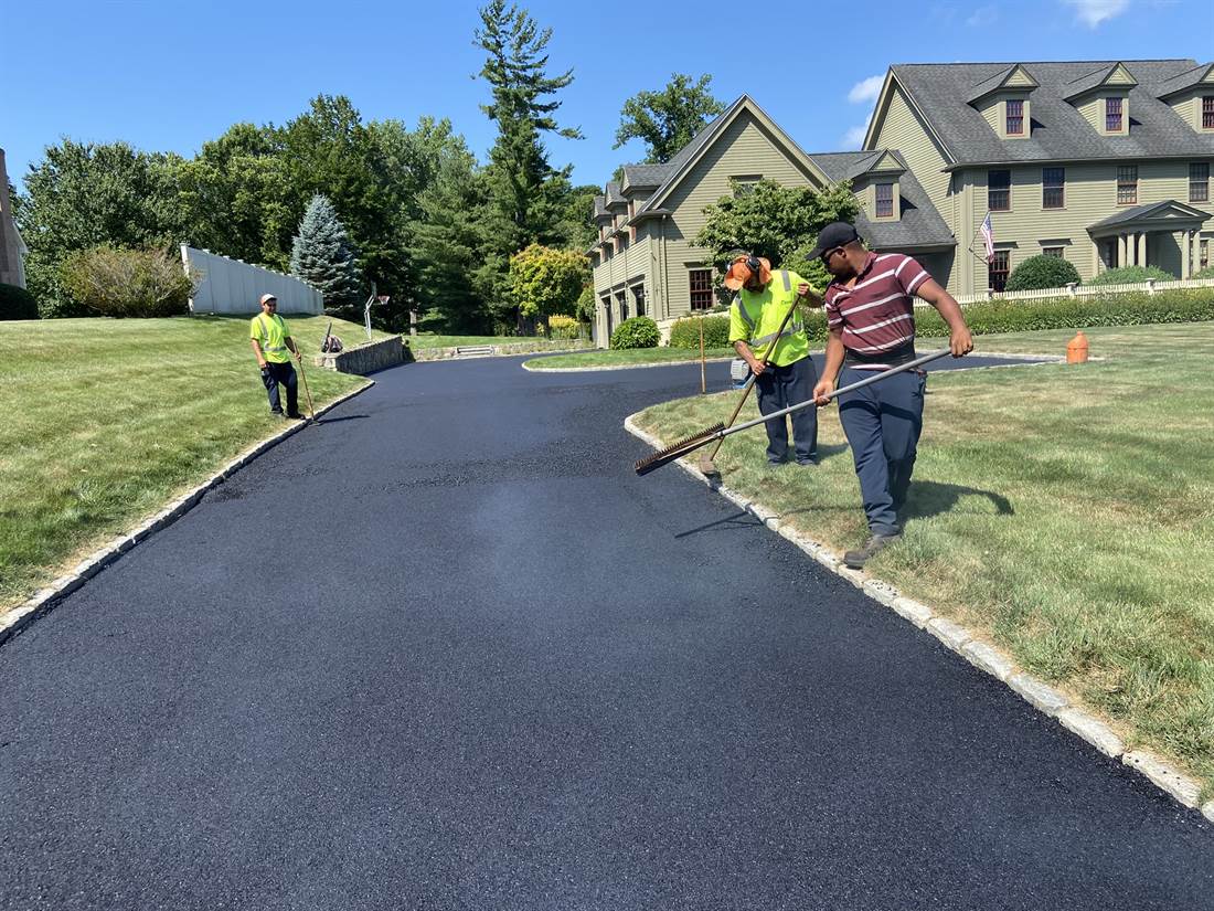 Asphalt repair project in Central Texas