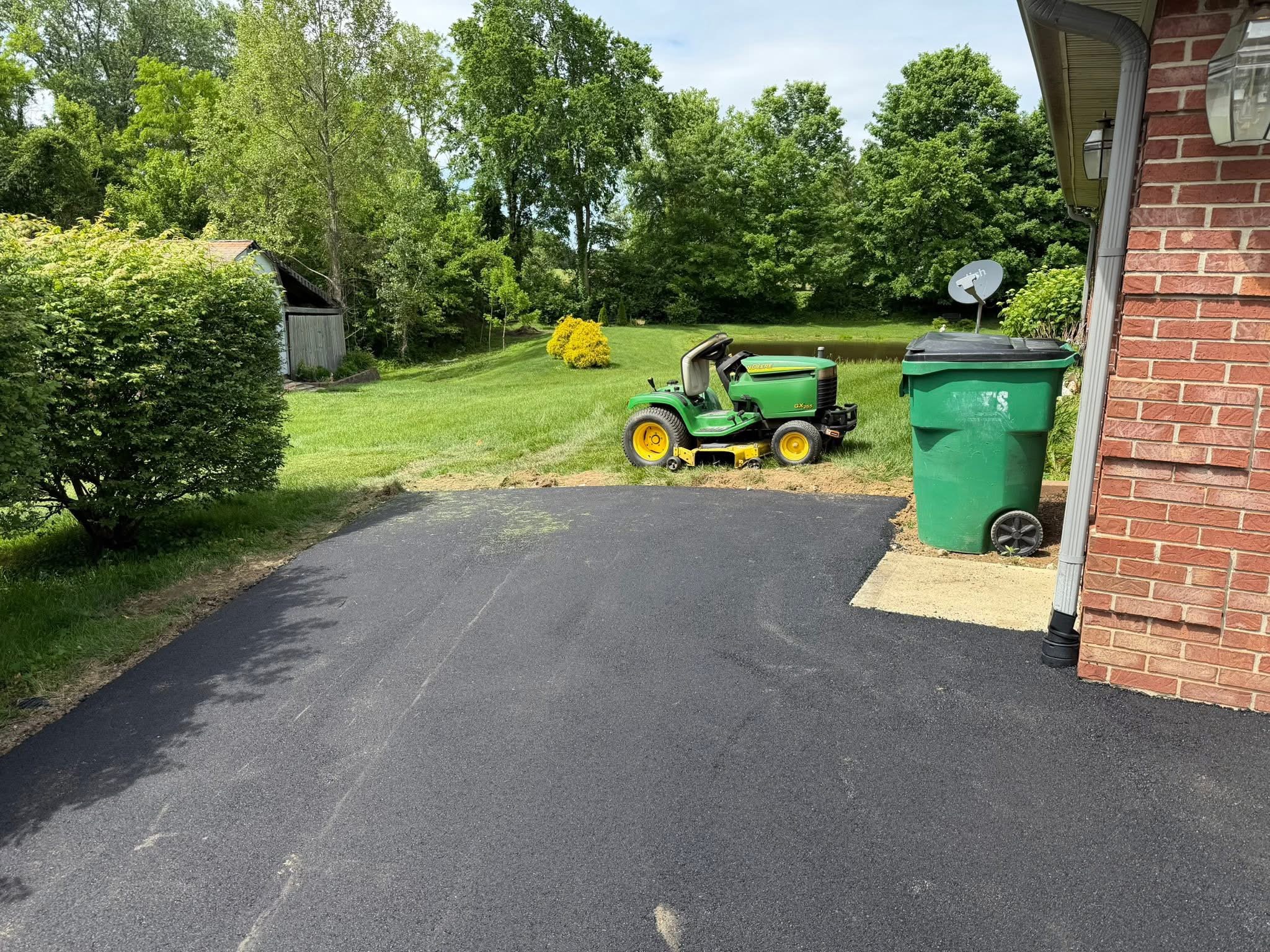Completed asphalt paving project in Saint Charles County, Missouri